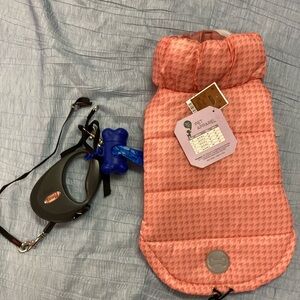NEW PUPPY COAT & Leash with Poop Bags
